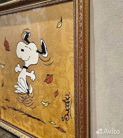 Стильная картина в раме поп арт Золотая Осень