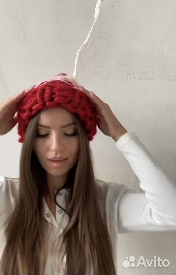 Шапка вязаная бини