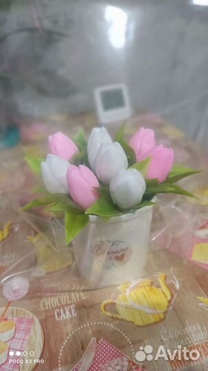 Тюльпаны из мыла ручной работы,8 марта