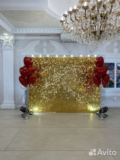 Фотозона с пайетками