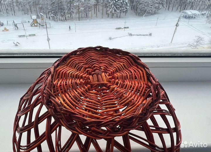 Корзина плетеная для фруктов хлеба круглая