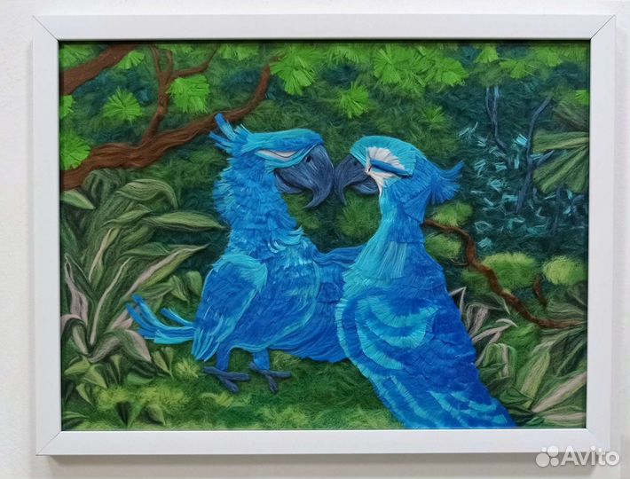 Картина из шерсти подарок на свадьбу юбилей