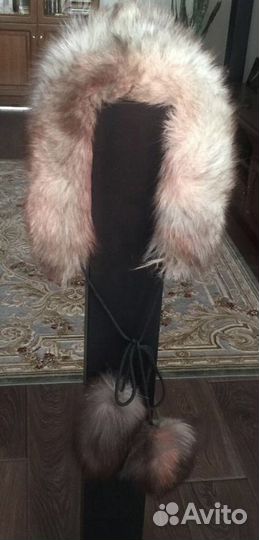 Подростковая песцовая шапка