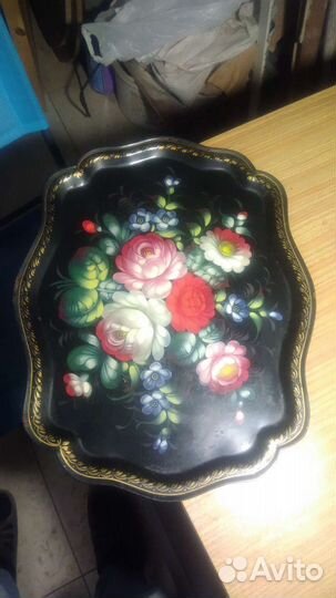 Поднос СССР ручная роспись