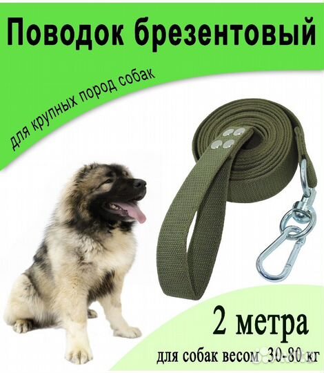 Поводок брезентовый для собак