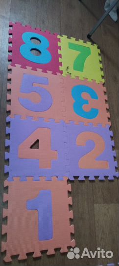 Коврик пазл цифры