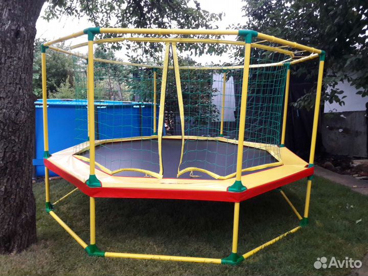 Батут каркасный 310 см с защитной сеткой разборный