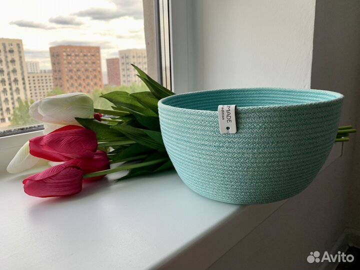 Корзина для хранения из хлопкового шнура