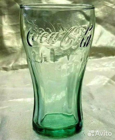 Винтажный зеленый стакан coca-cola