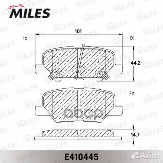 Колодки торм. зад. mazda 6 12/mitsubishi outla