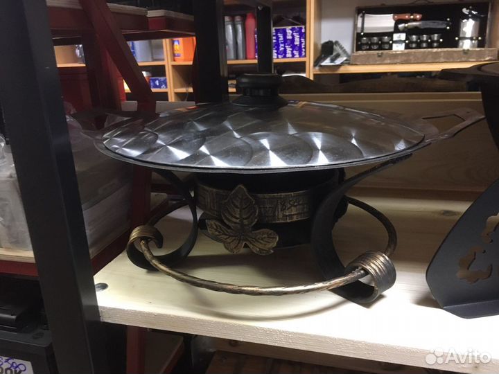 Садж из нержавейки с крышкой