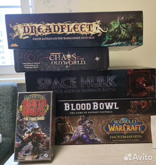 Настольные игры разные:Dreadfleet, Space Hulk,WoW
