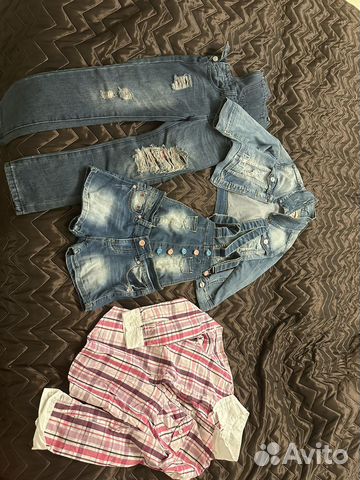 Джинсовые модные вещи пакетом 6 лет