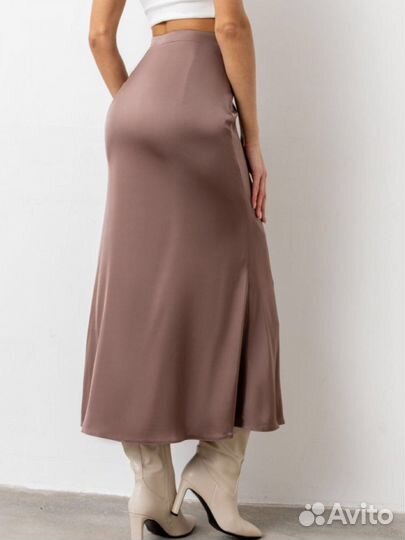 Юбка новая атласная шелковая длинная viaville