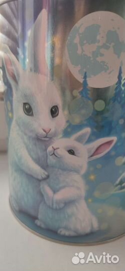 Подарочная жестяная новогодняя коробка подарок