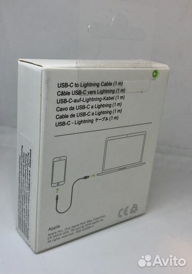 Оригинальный кабель Apple USB-C/Lightning 1m и 2m