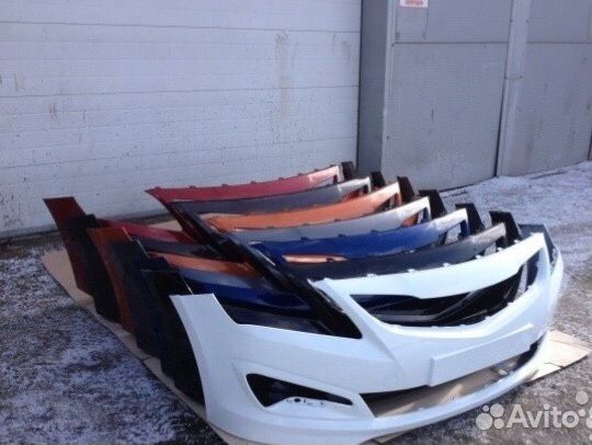 Бампер передний на Hyundai Solaris 2011-2017