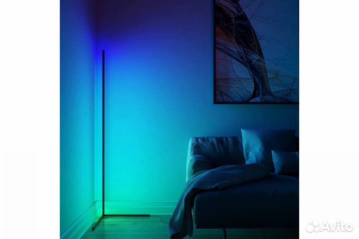 Угловая лампа торшер RGB