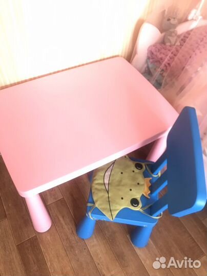 Детский стол и стул IKEA
