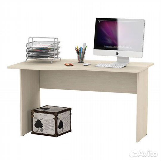 Стол письменный мд 1.04, цвет дуб, универсальная с