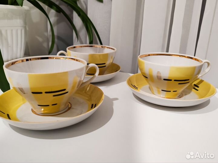 Чайная пара фарфор ручная роспись