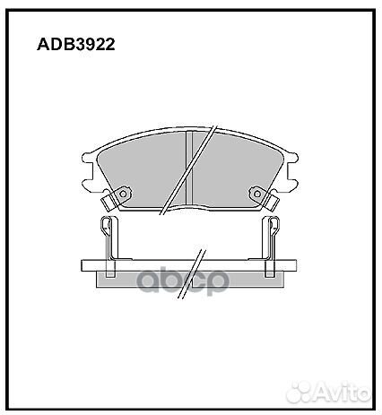 Колодки тормозные дисковые перед ADB3922 AL