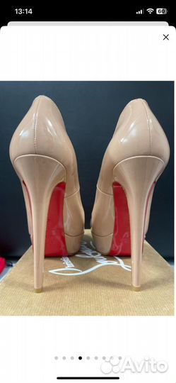 Туфли женские, Christian Louboutin, оригинал, кожа