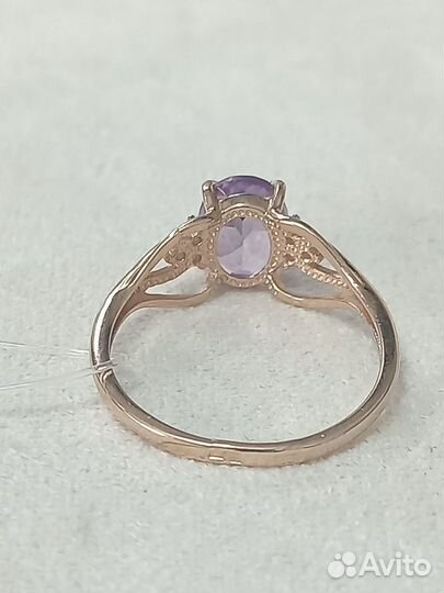 Золотое кольцо с аметистом. Арт.24