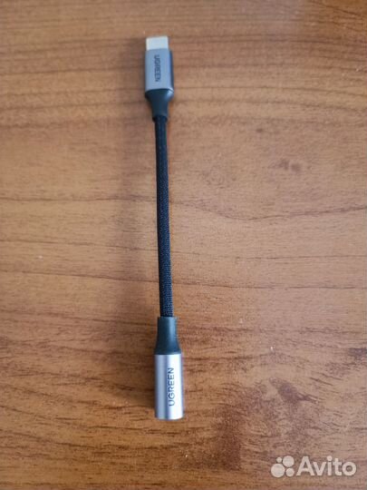 Кабель ugreen USB C - AUX Jack 3.5 мм, с чипом DAC