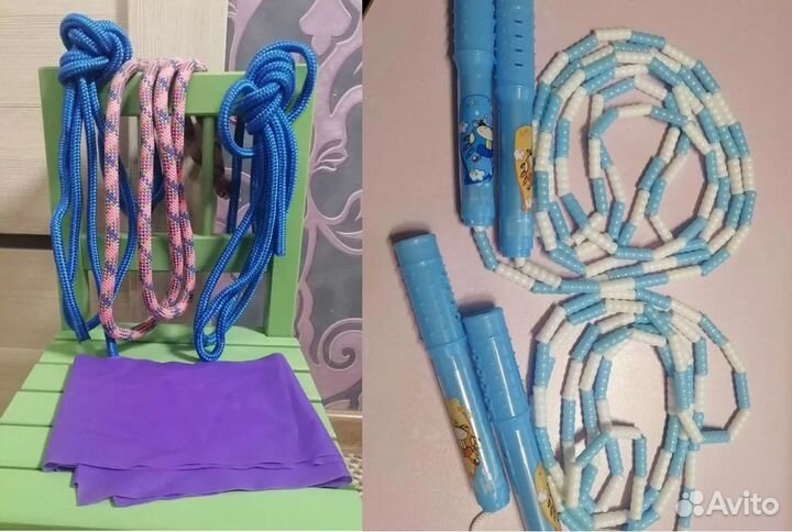 Скакалки 5шт, эспандер - резина. Цена за всё