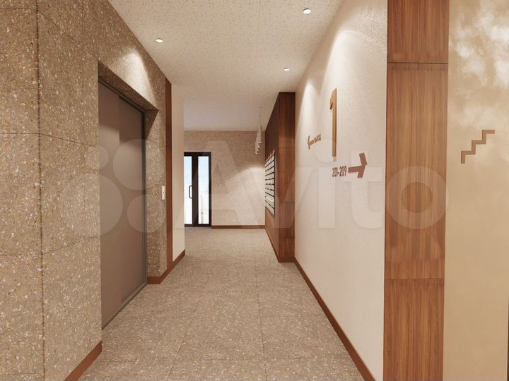 1-к. квартира, 61,3 м², 1/8 эт.