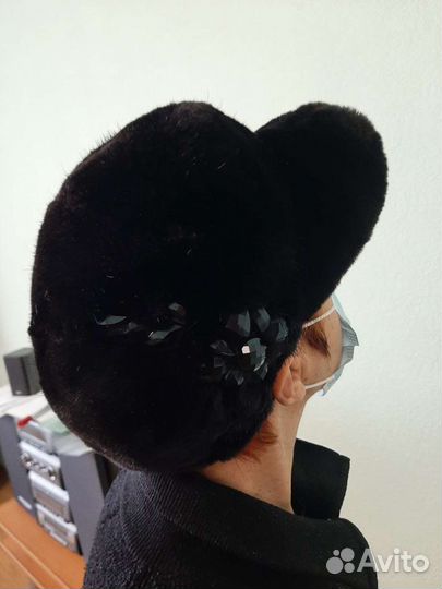 Берет женский из стриженой норки