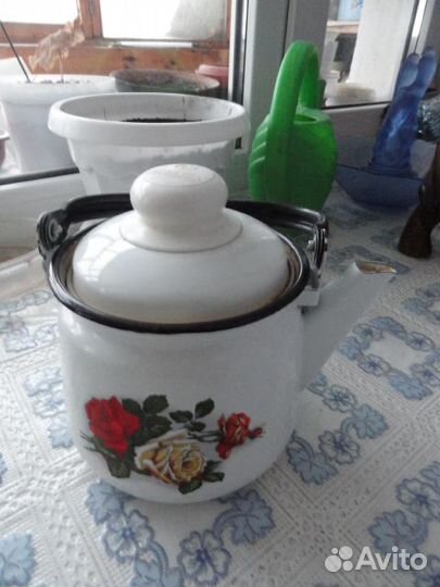 Чайник эмалированный бу, хороший сохран