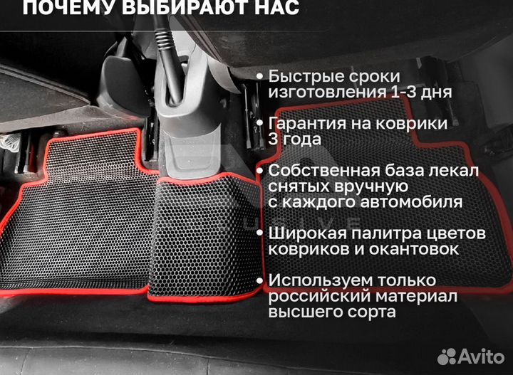 Ева EVA эва коврики 3D c бортами Renault Logan I 2