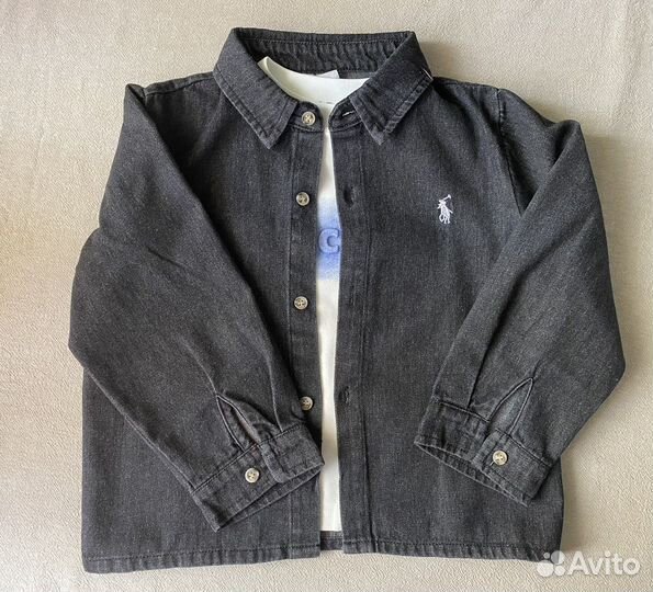 Джинсовая рубашка 90-140