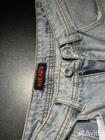 Джинсы pokaifu голубые