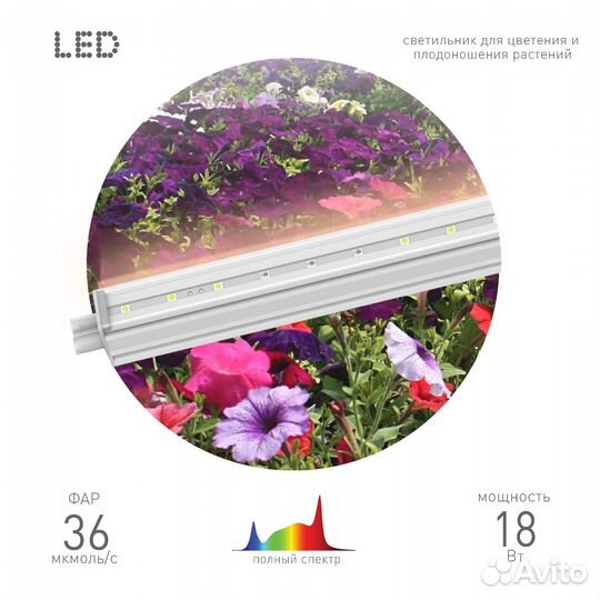 Б0049313 Светильник для растений, фитолампа светод