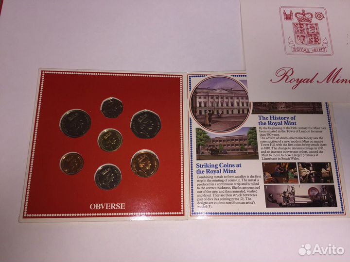 United Kingdom набор монет 1985 UNC