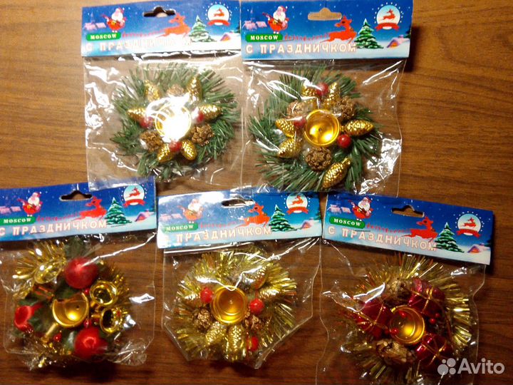 Новогодние украшения- подсвечники