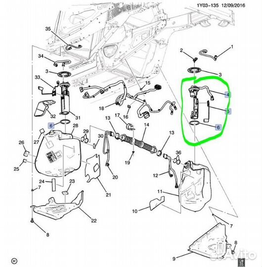 Топливный насос (Бензонасос) Chevrolet Corvette С7