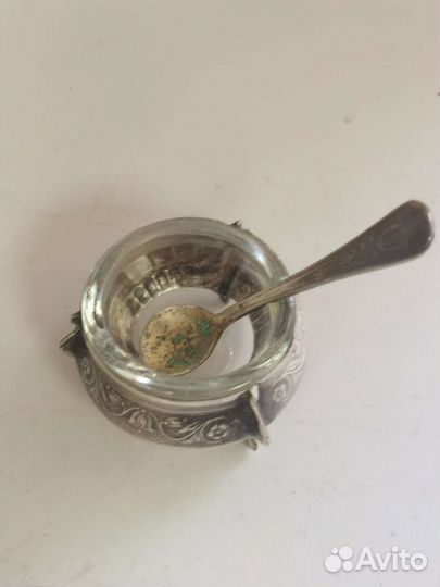 Солонка с ложкой времён СССР