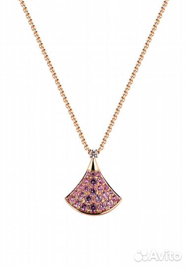 Подвеска Bvlgari Divas’ Dream Rose Gold Pink Pavé