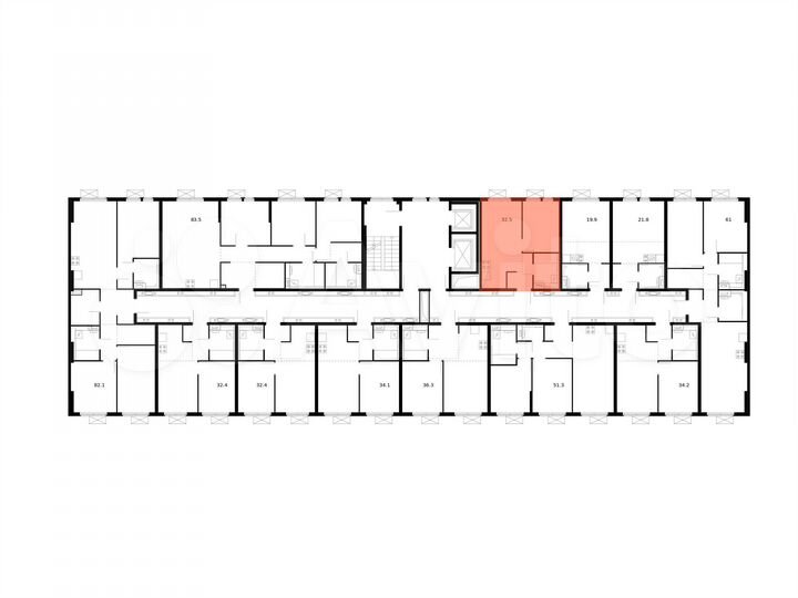 1-к. квартира, 32,5 м², 15/15 эт.