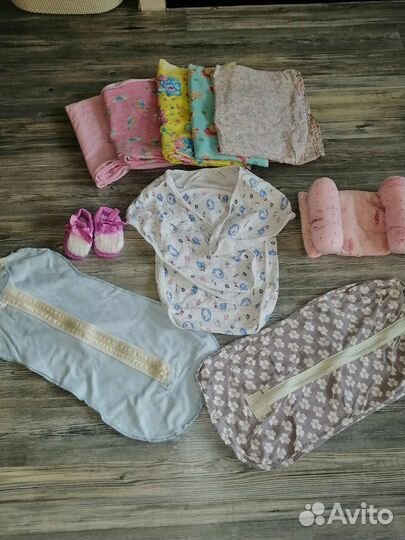 Пеленки коконы, подушка с валиками пакетом