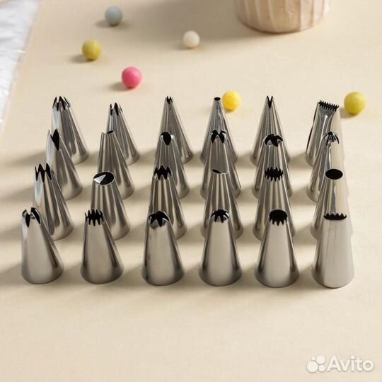 Набор кондитерский, 28 предметов: 24 насадки, 3 ад