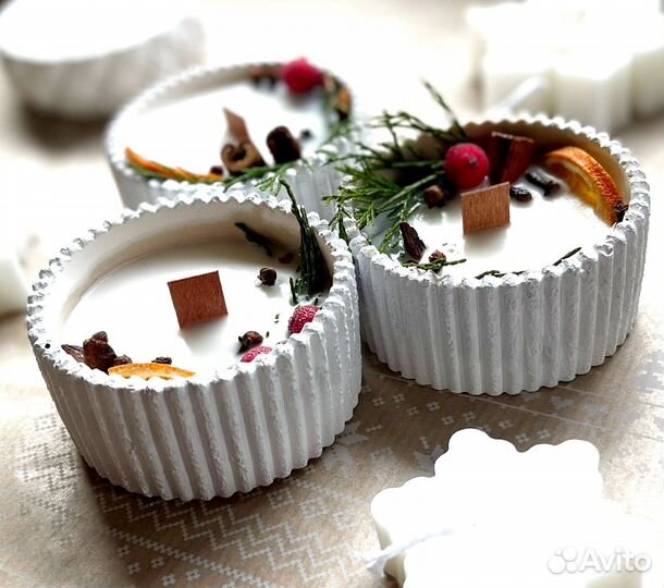 Новогодний набор со свечой и саше