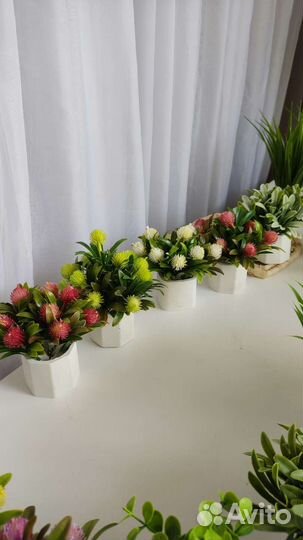 Искусственные цветы, растения, зелень, деревья