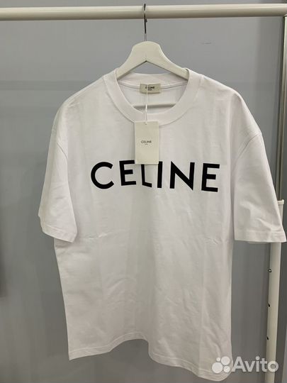 Белая футболка Celine