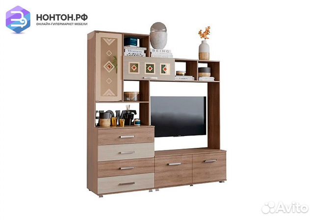 Стенка Белла ясень светлый / ясень темный