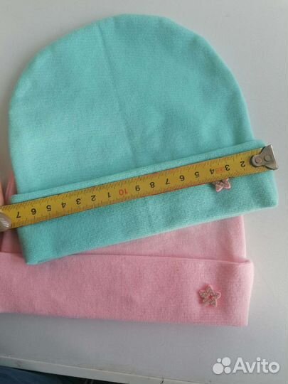 Шапочки берюзовый, розовый 44-48